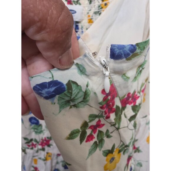 Old Navy Floral Print Sleeveless Midi Dress With Adjustable Straps & Smocked Bac - Picture 11 of 12